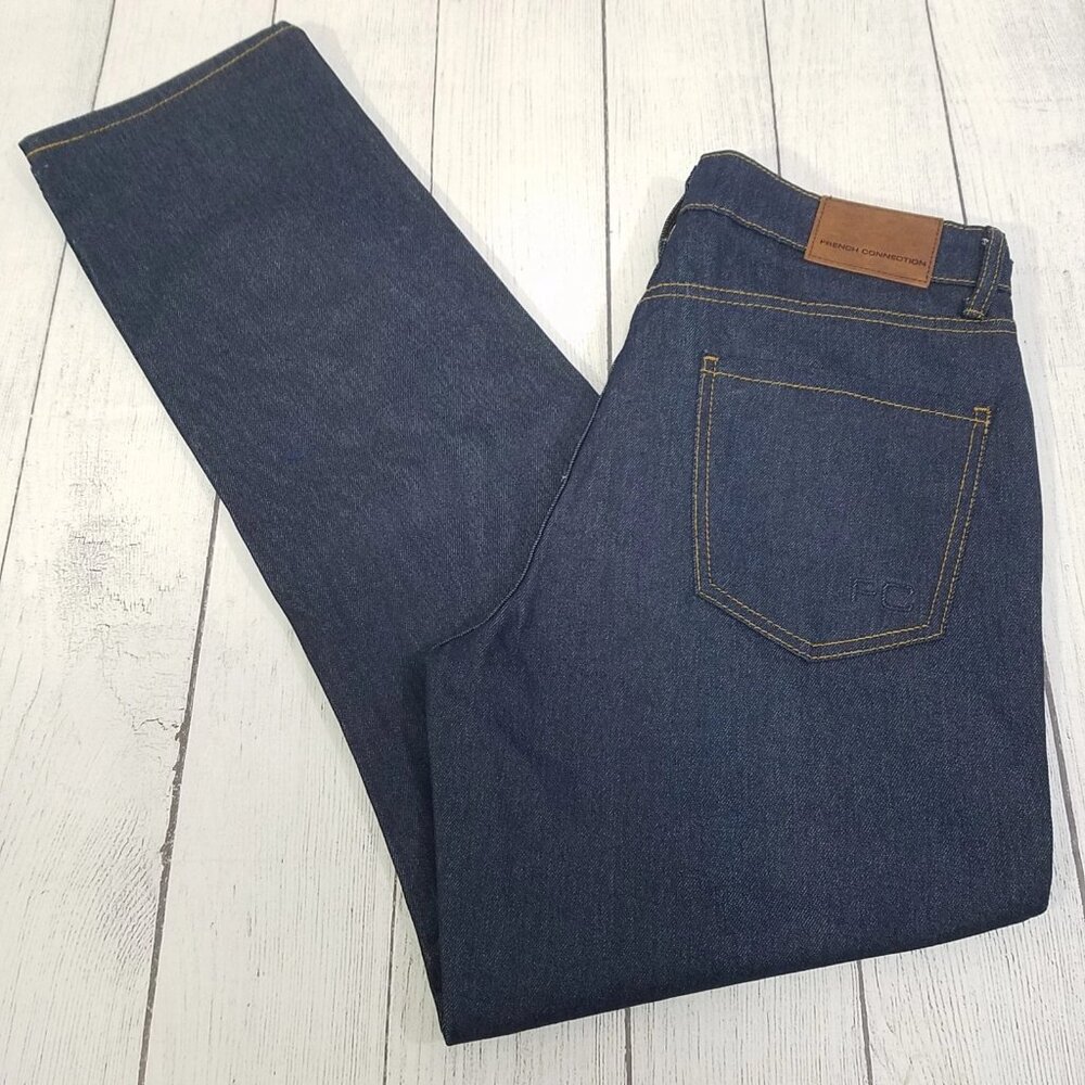 French Connection Lexington Relaxed Fit Jeans Mens Size 32x32 NWOT Raw Indigo